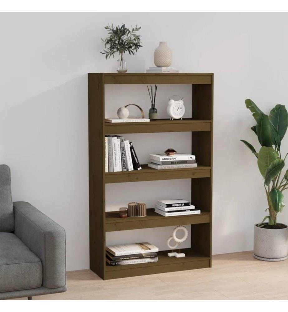 Bücherschrank/Raumteiler Honigbraun 80x30x135,5 cm Kiefernholz