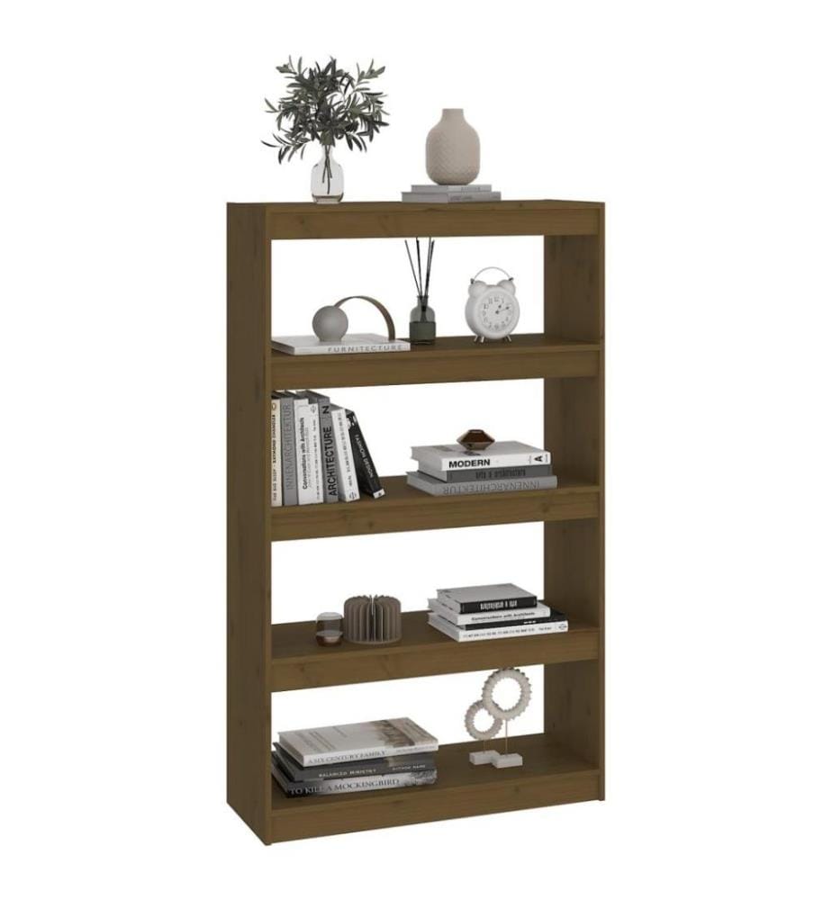 Bücherschrank/Raumteiler Honigbraun 80x30x135,5 cm Kiefernholz