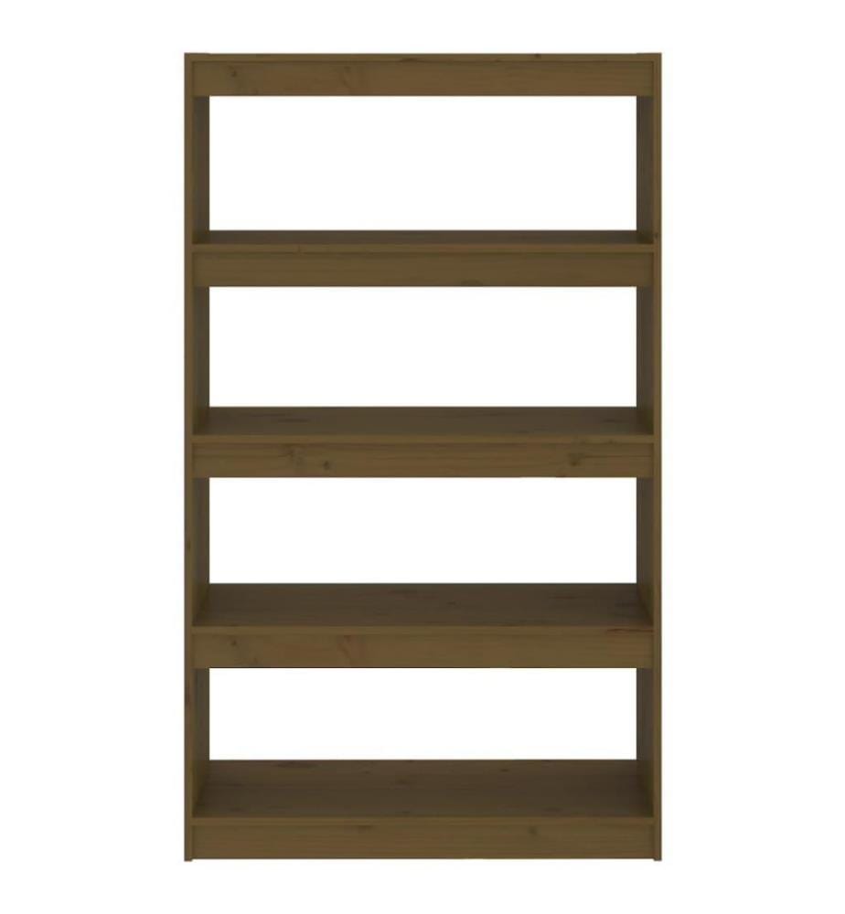 Bücherschrank/Raumteiler Honigbraun 80x30x135,5 cm Kiefernholz