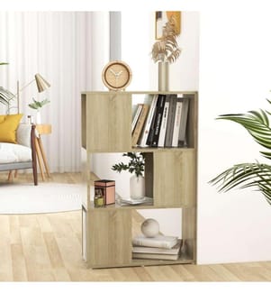 Bücherregal Raumteiler Sonoma-Eiche 60x24x94 cm Holzwerkstoff