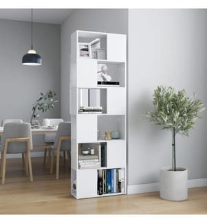 Bibliothèque/Séparateur de pièce Blanc 60x24x186 cm