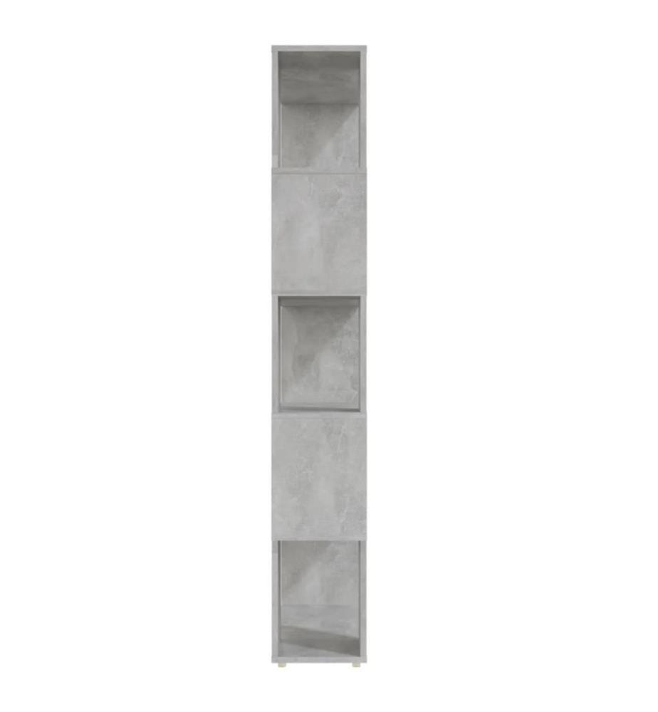 Bibliothèque de séparation Gris béton 80x24x155 cm Aggloméré