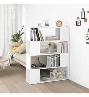 Bibliothèque/Séparateur de pièce Blanc 100x24x124 cm