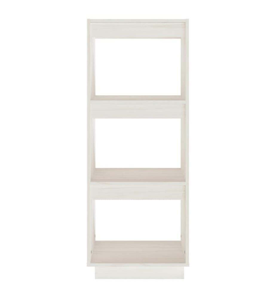 Bibliothèque/Séparateur de pièce Blanc 40x35x103 cm Pin massif