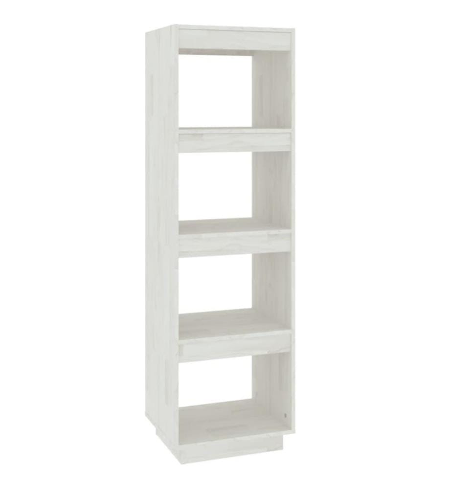 Bücherregal/Raumteiler Weiss 40x35x135 cm Massivholz Kiefer