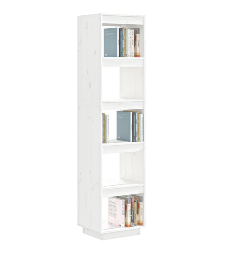 Bücherregal/Raumteiler Weiss 40x35x167 cm Massivholz Kiefer