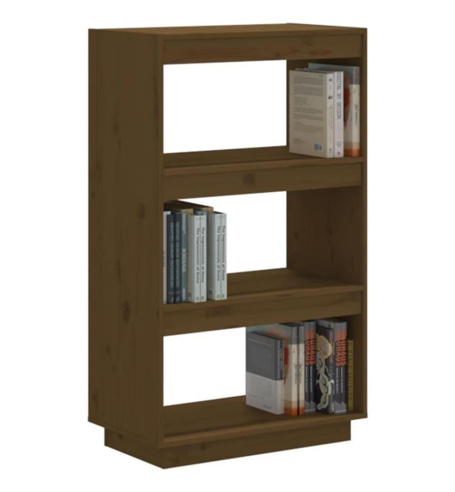 Bibliothèque/Cloison Marron miel 60x35x103cm Bois de pin solide