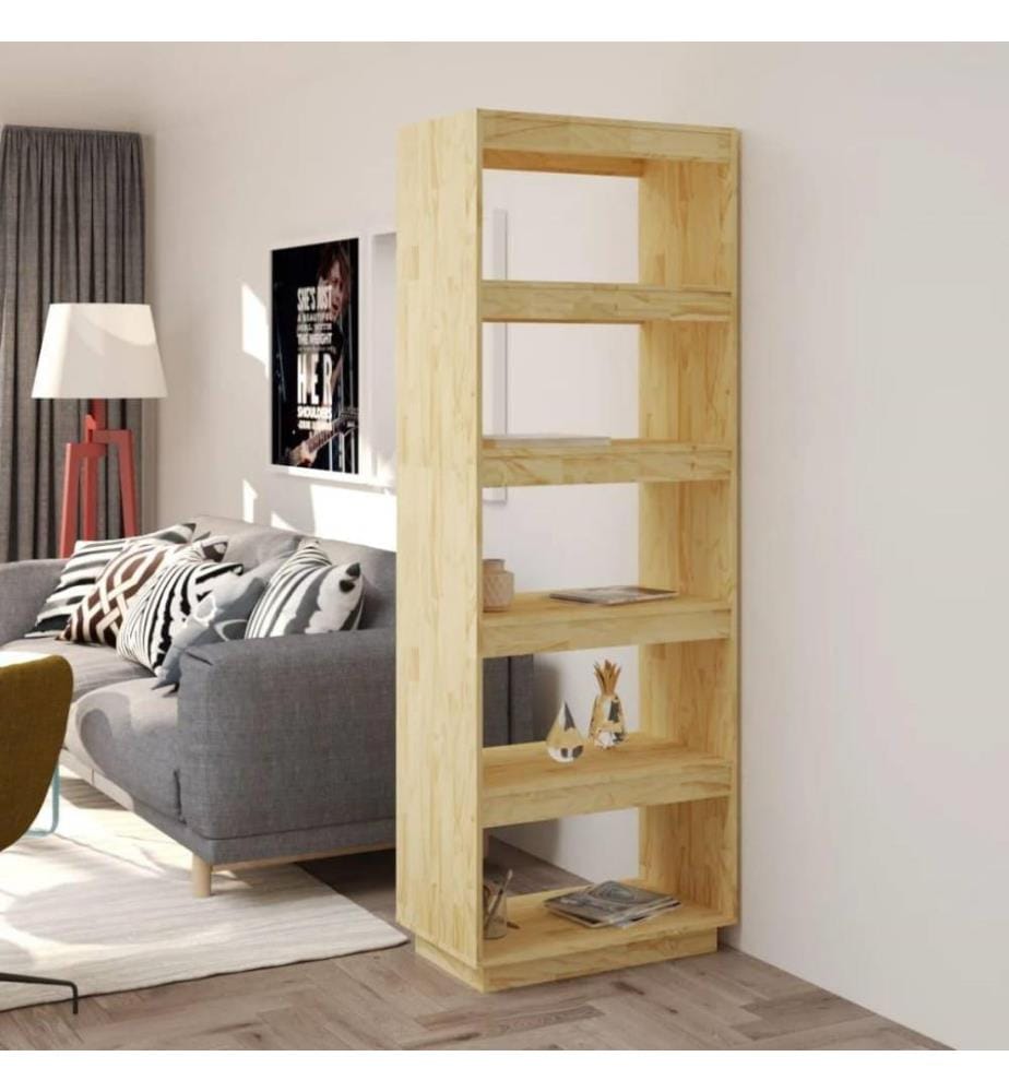 Bibliothèque/Séparateur de pièce 60x35x167 cm Pin massif