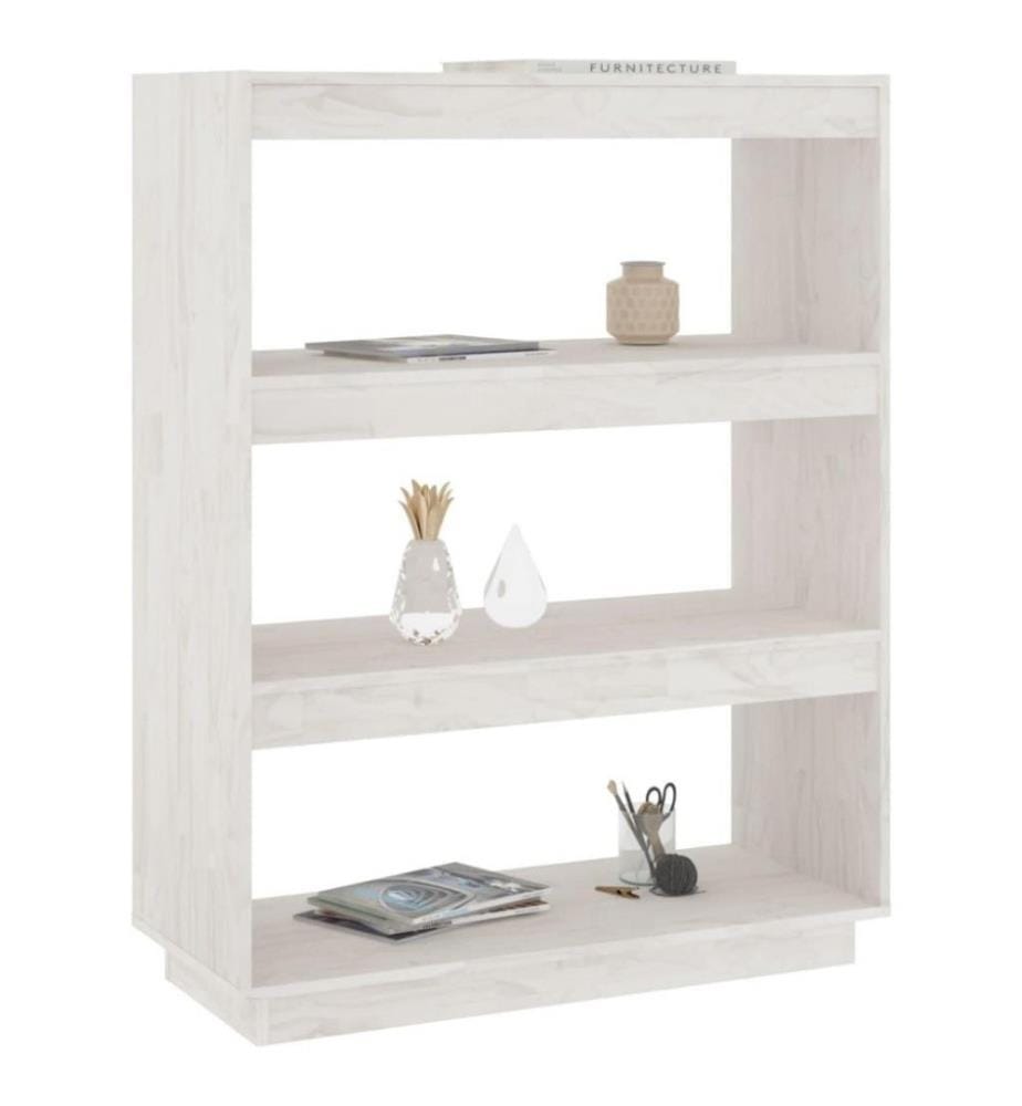 Bibliothèque/Séparateur de pièce Blanc 80x35x103 cm Bois de pin