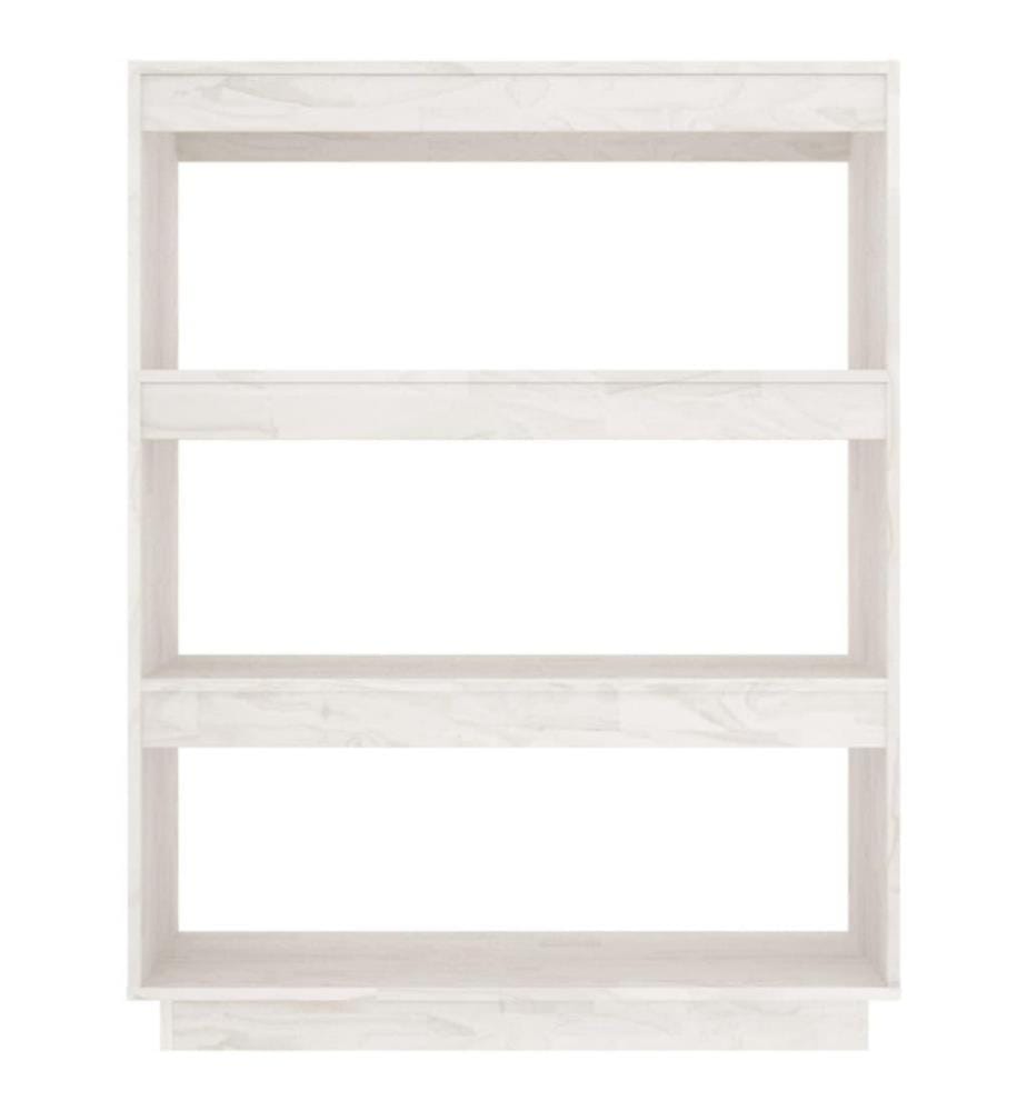Bibliothèque/Séparateur de pièce Blanc 80x35x103 cm Bois de pin