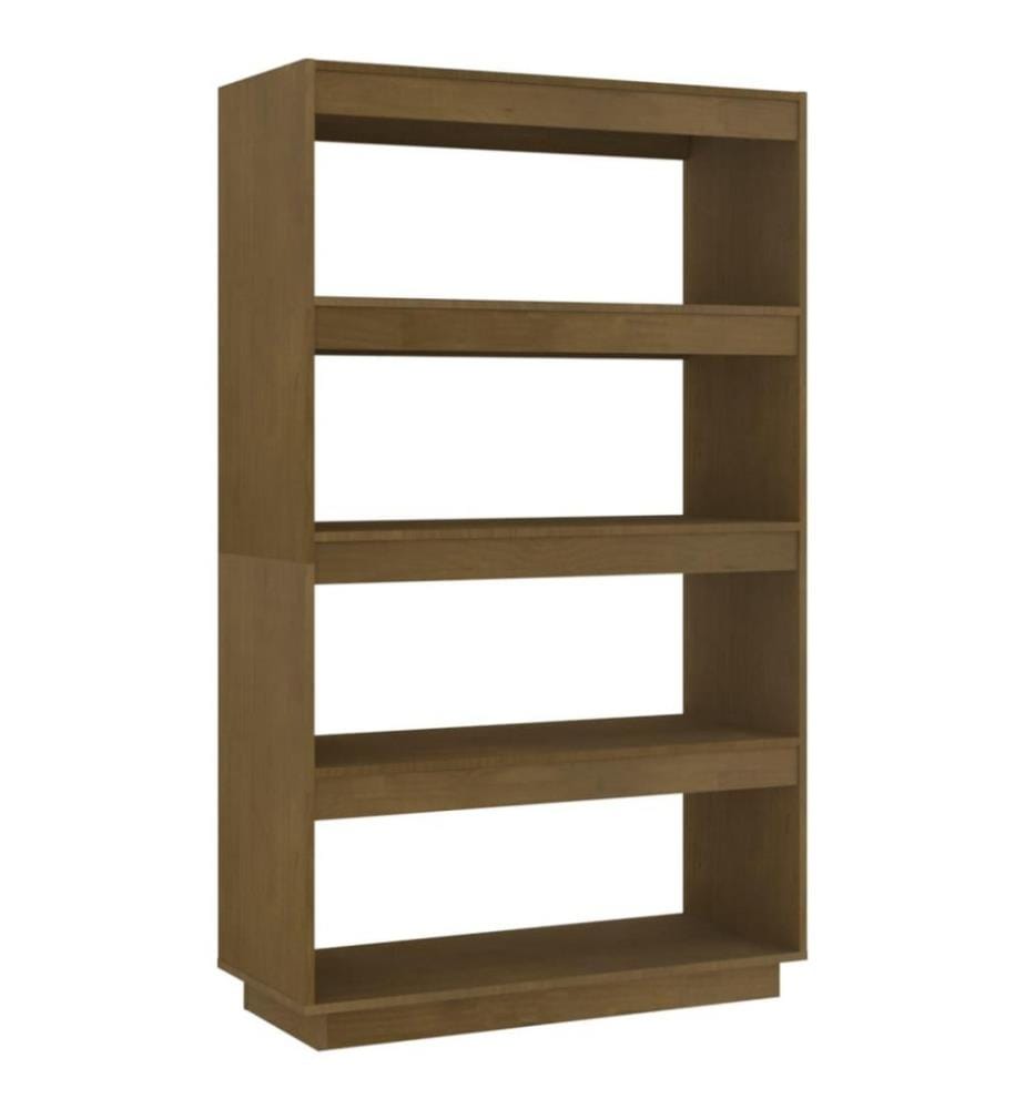 Bibliothèque/Séparateur de pièce Marron miel 80x35x135 cm Pin