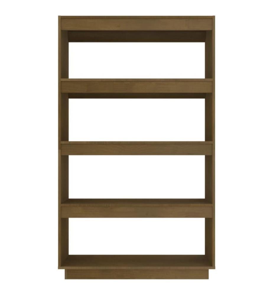 Bibliothèque/Séparateur de pièce Marron miel 80x35x135 cm Pin