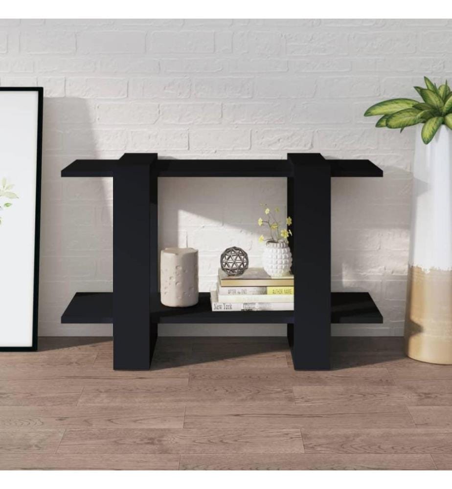 Bibliothèque/Séparateur de pièce Noir 80x30x51 cm