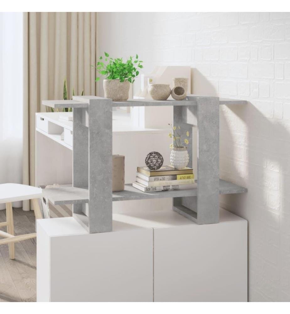 Bücherregal/Raumteiler Betongrau 80x30x51 cm