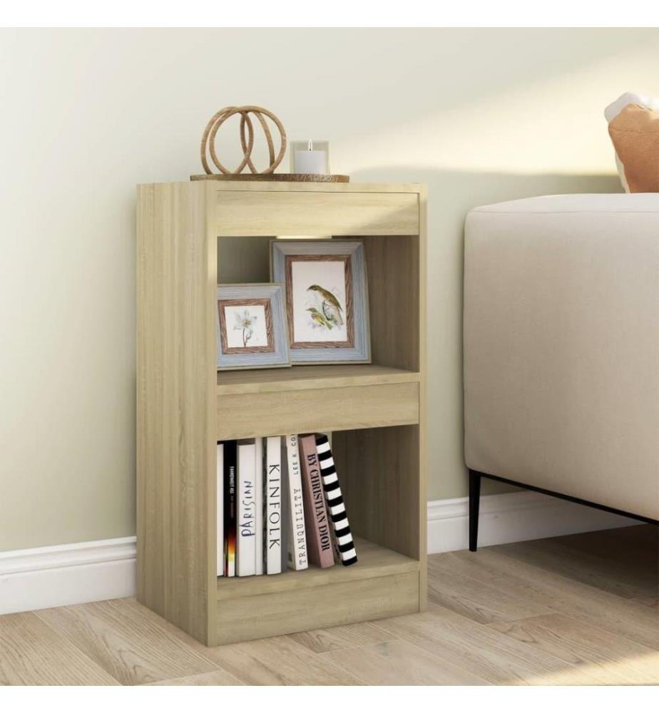 Bücherregal/Raumteiler Sonoma-Eiche 40×30×72 cm