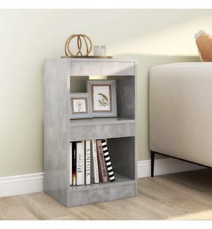 Bibliothèque/Séparateur de pièce Gris béton 40x30x72 cm