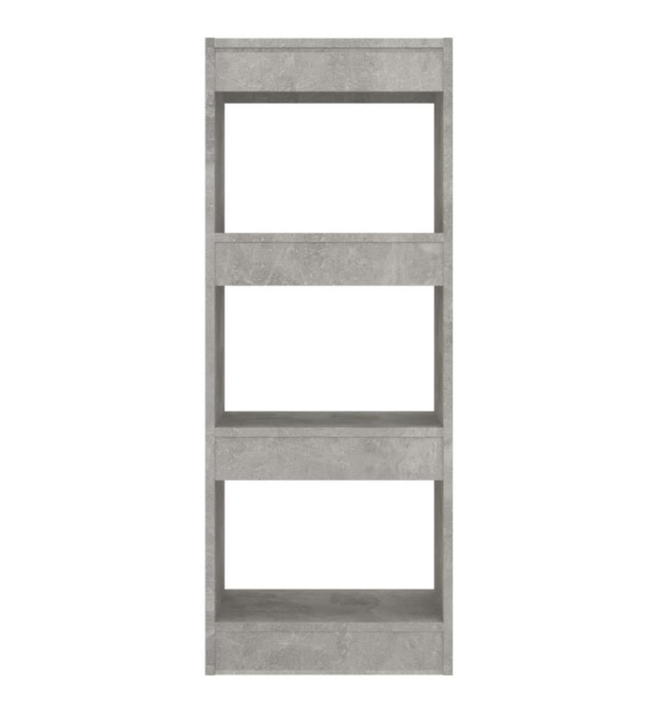 Bibliothèque/Séparateur de pièce Gris béton 40x30x103 cm