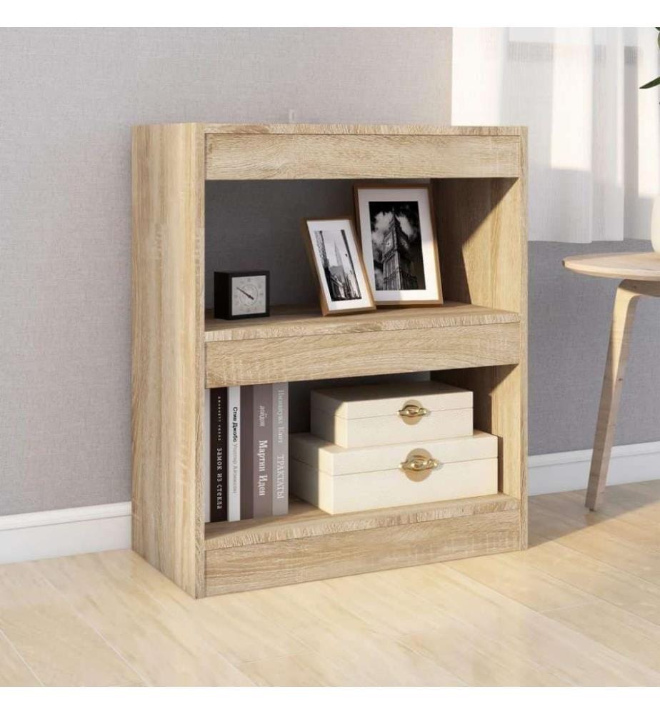 Bücherregal/Raumteiler Sonoma-Eiche 60x30x72 cm