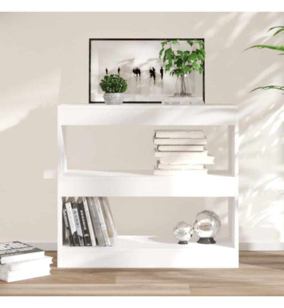 Bibliothèque/Séparateur de pièce Blanc 80x30x72 cm