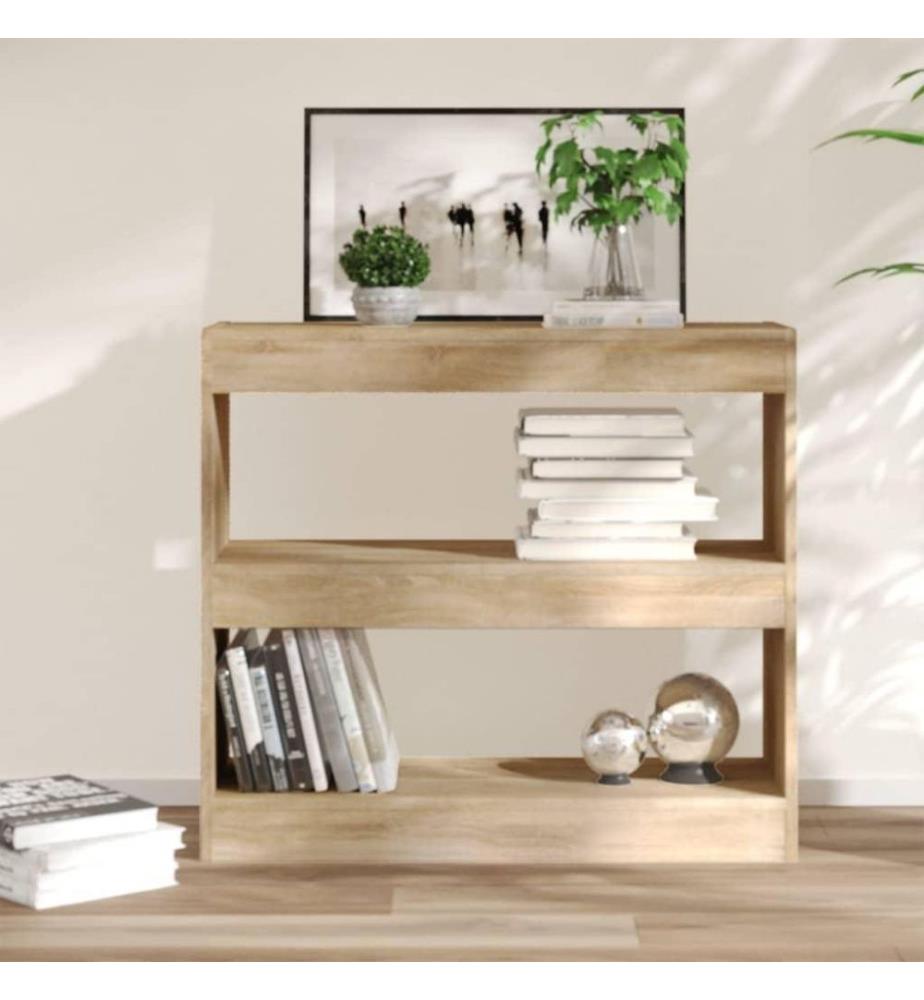 Bücherregal/Raumteiler Sonoma-Eiche 80x30x72 cm