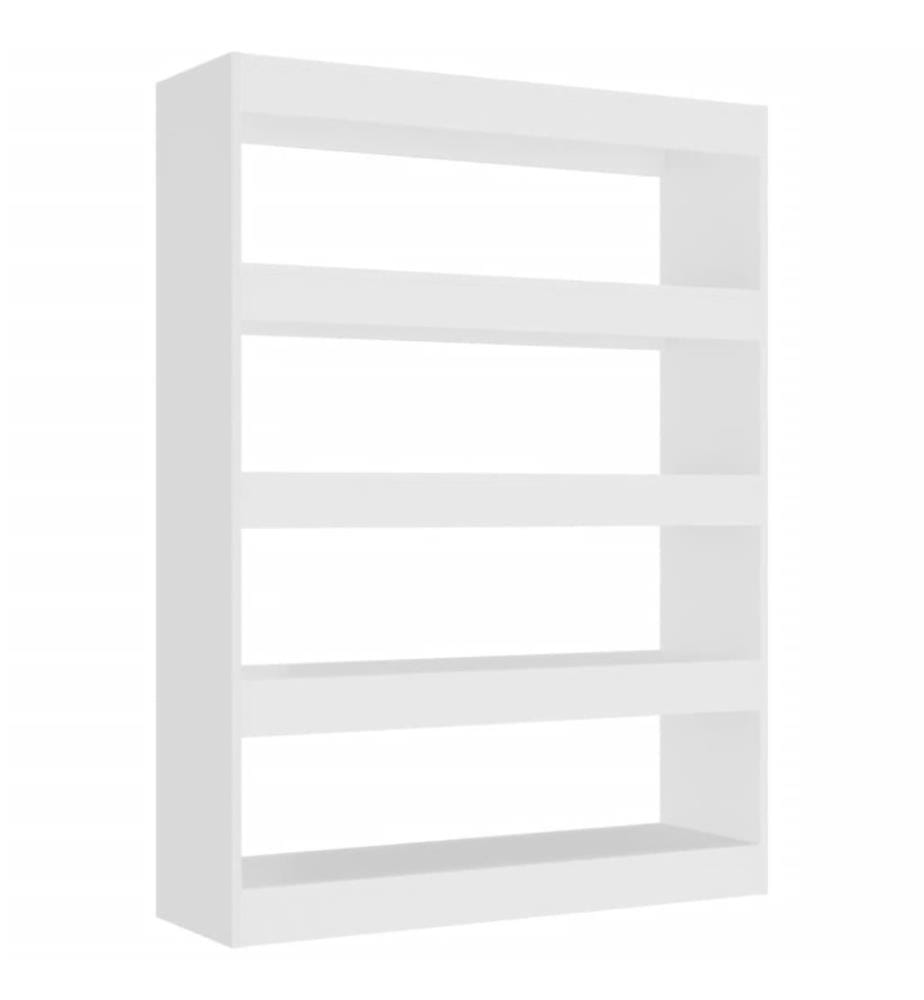Bücherregal/Raumteiler Weiss 100x30x135 cm