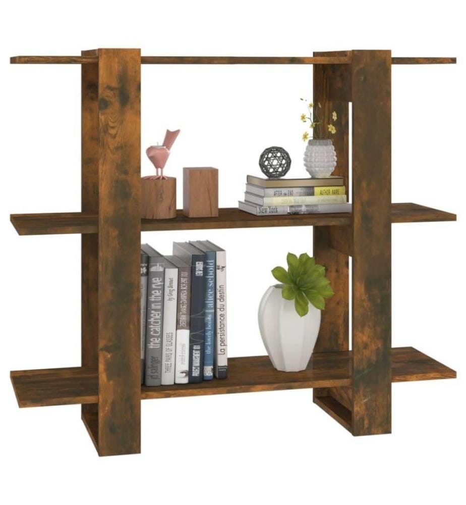 Bücherregal/Raumteiler Räuchereiche 100×30×87 cm