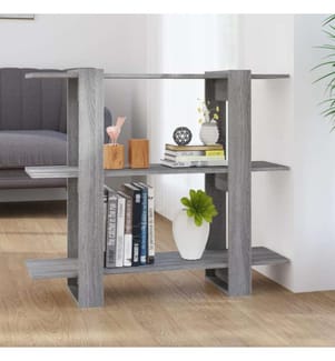 Bücherregal/Raumteiler Grau Sonoma 100×30×87 cm