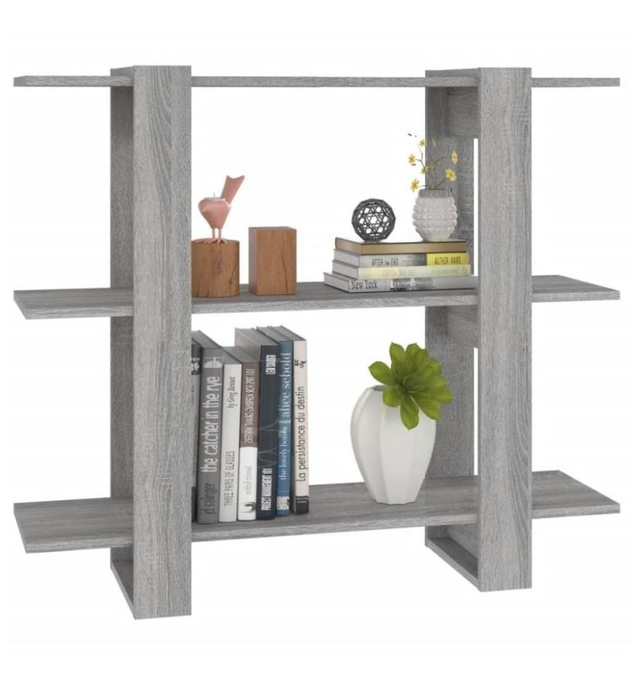 Bücherregal/Raumteiler Grau Sonoma 100×30×87 cm