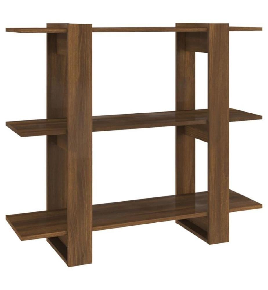 Bücherregal/Raumteiler Braun Eichen-Optik 100×30×87 cm