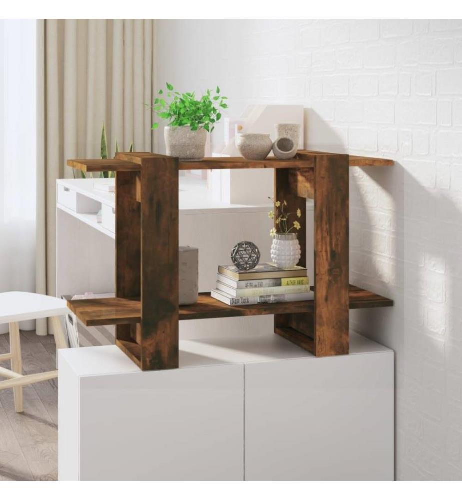 Bücherregal/Raumteiler Räuchereiche 80x30x51 cm