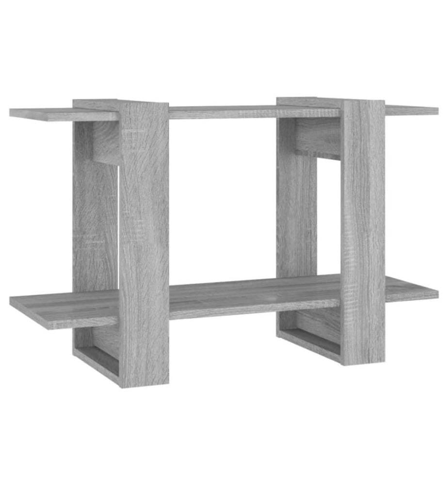Bibliothèque/Séparateur de pièce Sonoma gris 80x30x51 cm
