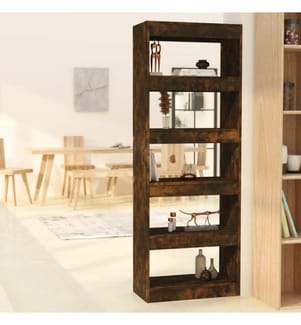 Bücherregal/Raumteiler Räuchereiche 60x30x166 cm Holzwerkstoff