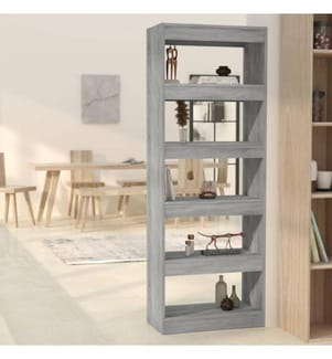 Bücherregal/Raumteiler Grau Sonoma 60x30x166 cm Holzwerkstoff