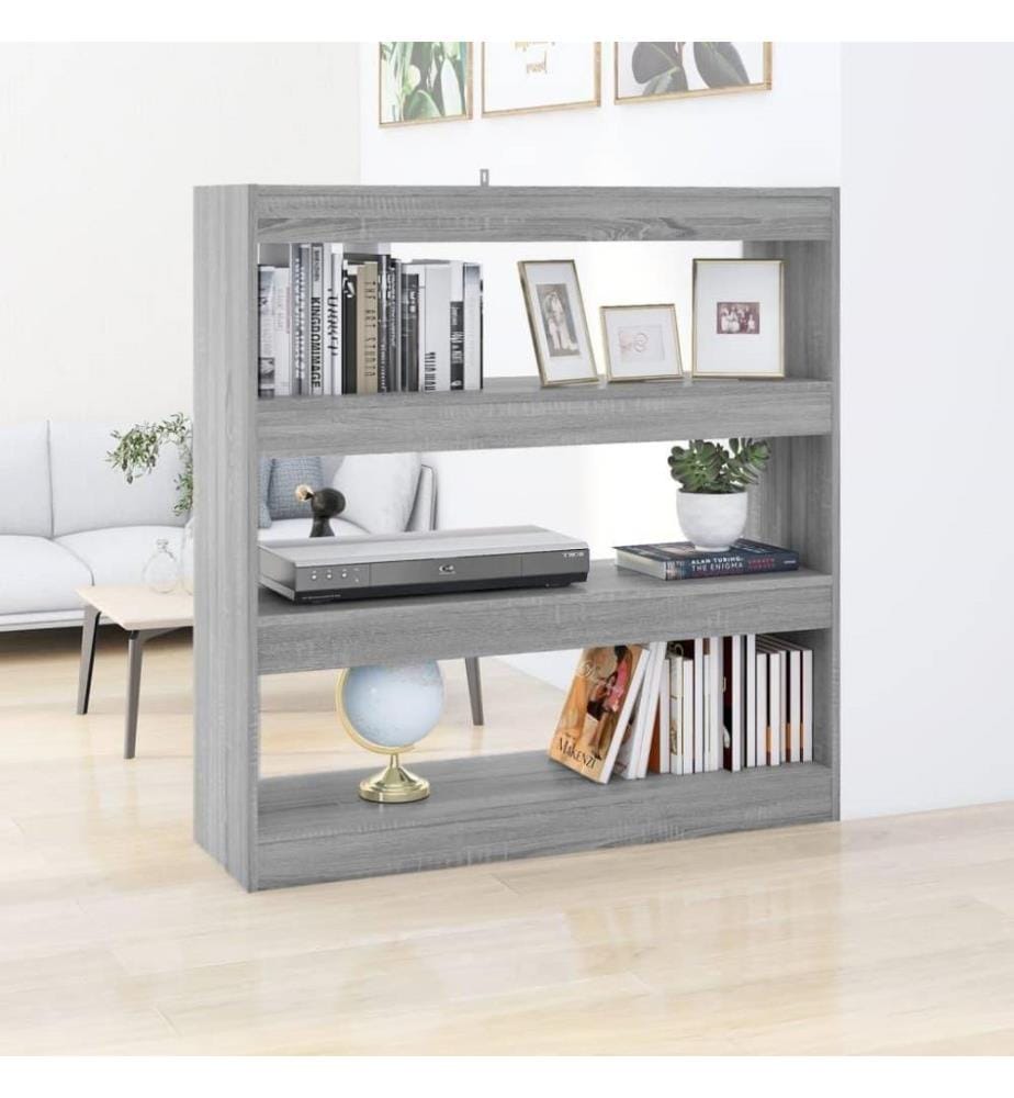 Bücherregal/Raumteiler Grau Sonoma 100×30×103 cm