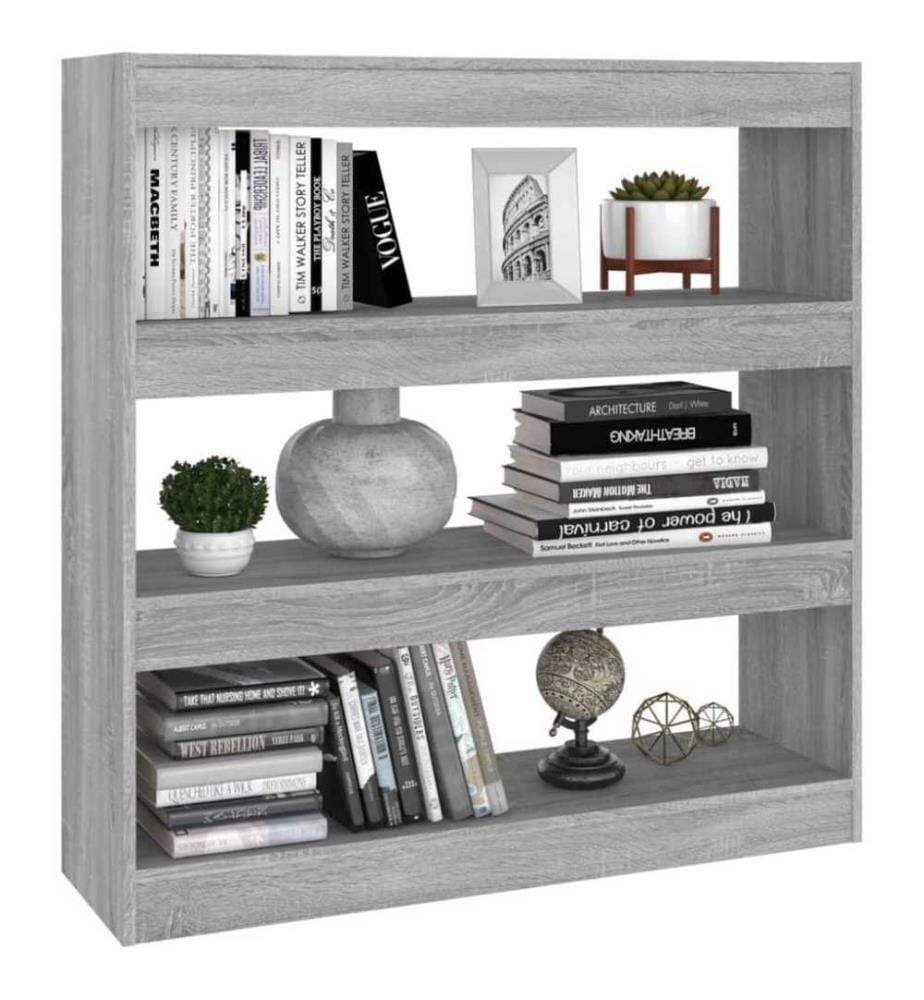 Bücherregal/Raumteiler Grau Sonoma 100×30×103 cm