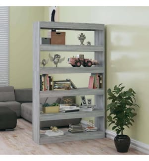 Bibliothèque/Séparateur de pièce Sonoma gris 100x30x166 cm