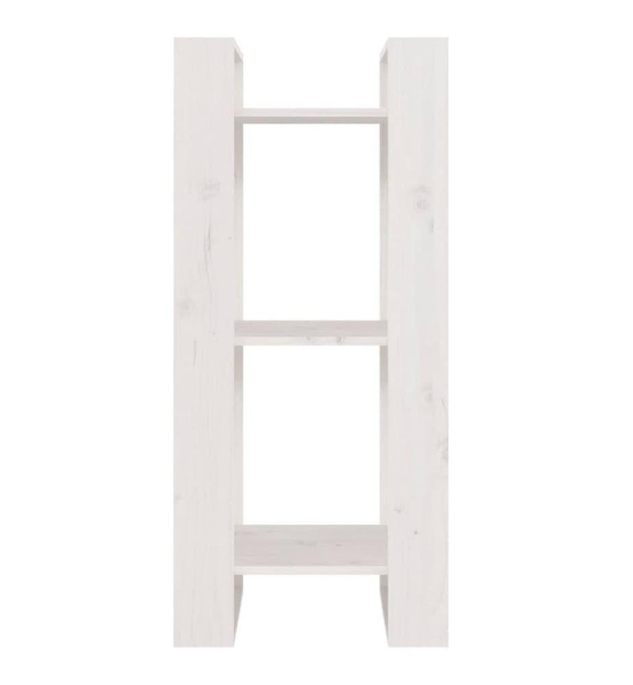 Bibliothèque/Séparateur de pièce Blanc 41x35x91 cm Pin solide