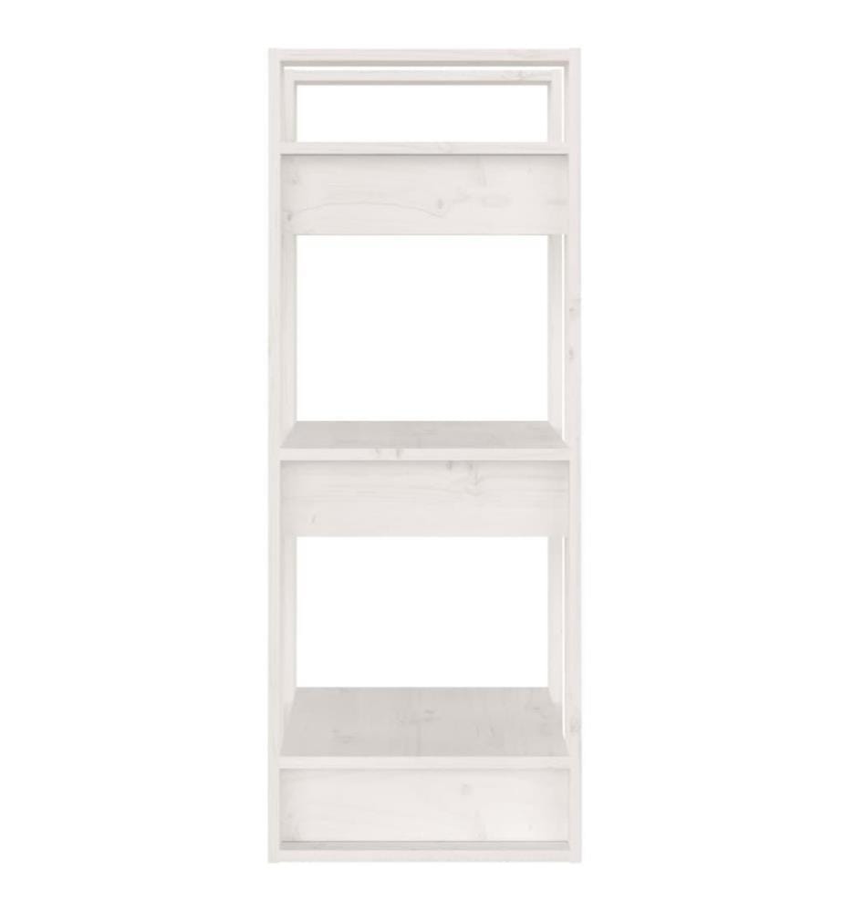 Bibliothèque/Séparateur de pièce Blanc 41x35x91 cm Pin solide