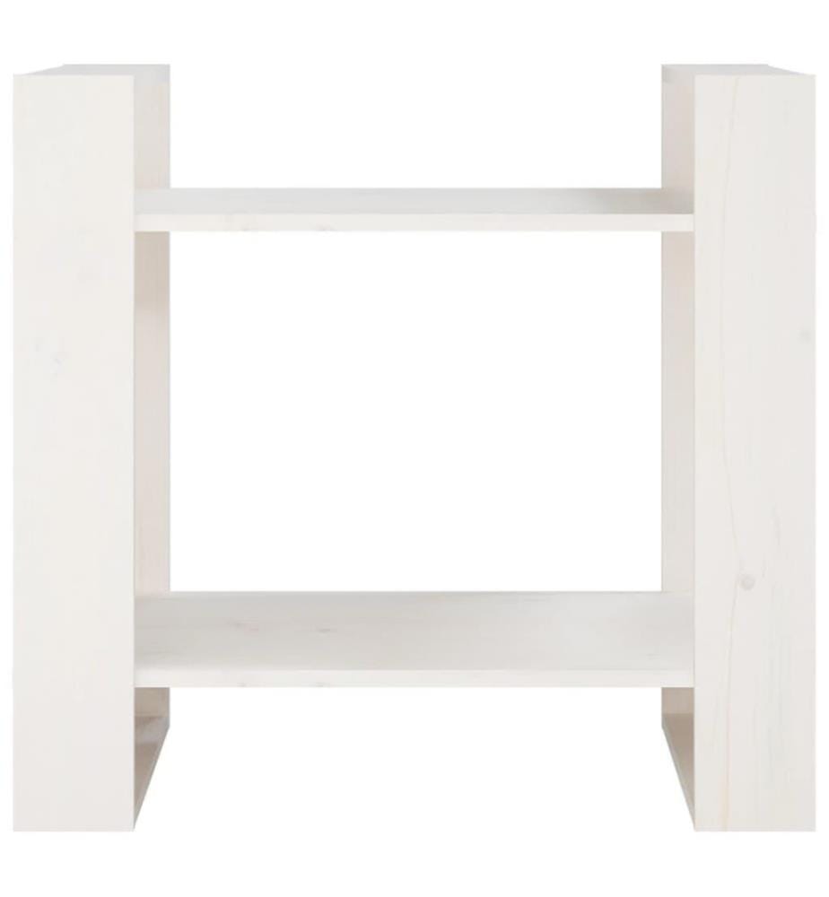 Bücherregal/Raumteiler Weiss 60x35x57 cm Massivholz Kiefer
