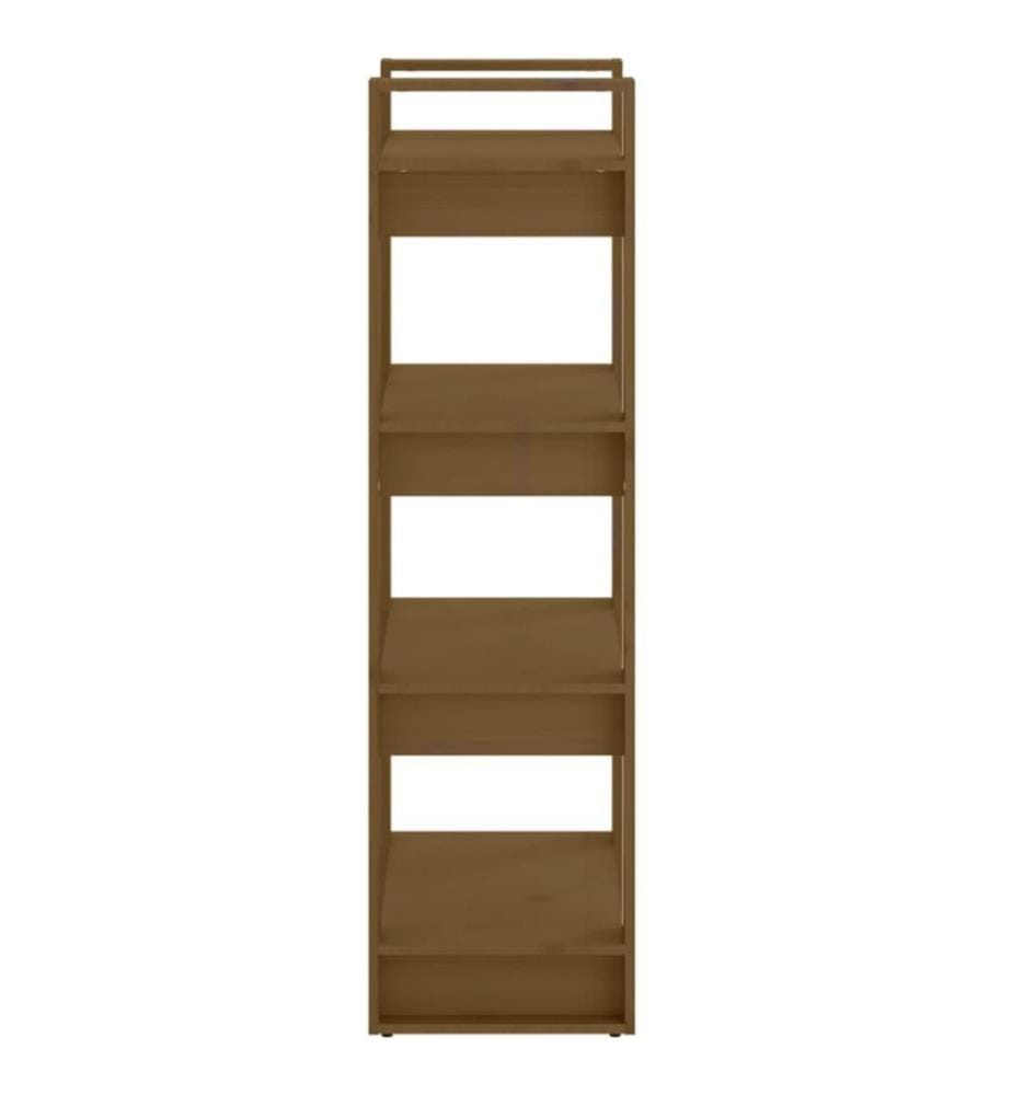 Bibliothèque/Cloison Marron miel 60x35x125 cm Bois massif
