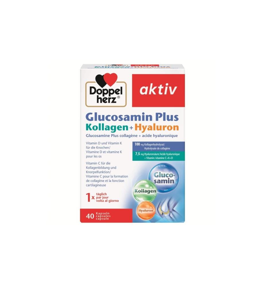 Doppelherz - Glucosamin + Kollagen + Hyaluron 40 Stück