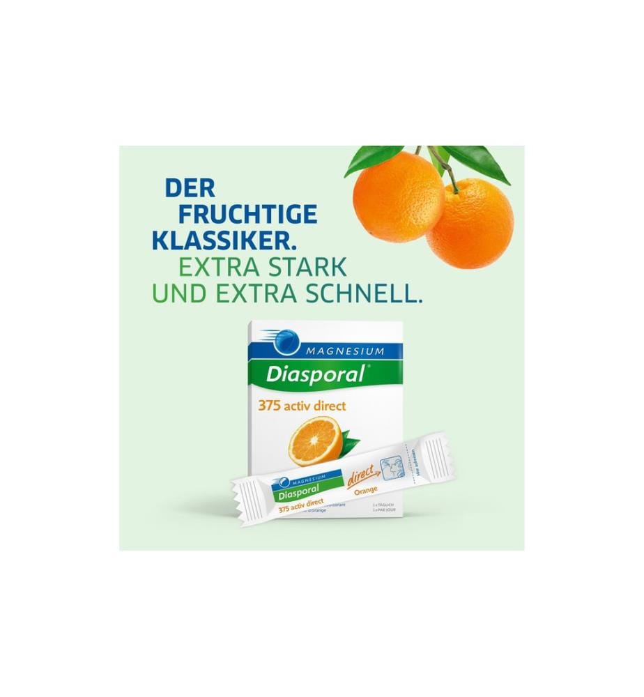 Magnesium Diasporal - 375 Activ Direct Orange 60 Sticks