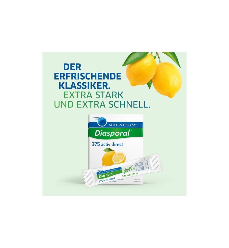 Magnesium Diasporal - 375 Activ Direct Lemon 20 sticks