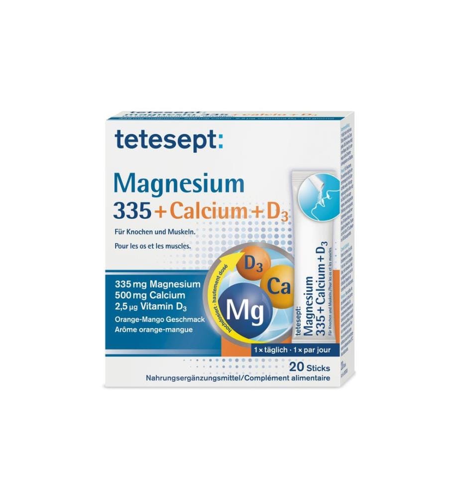 tetesept - Magnesium 335 Calcium + D3 20 sticks
