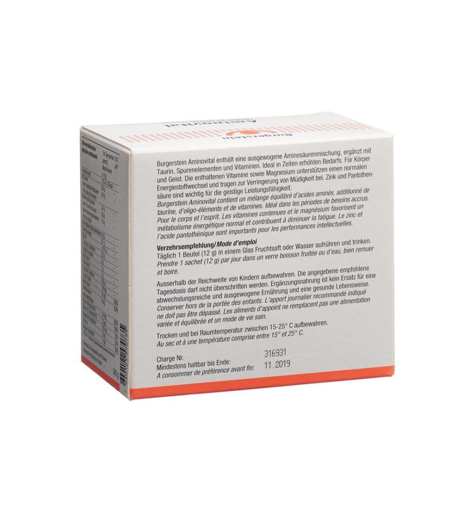 Burgerstein - Aminovital Grapefruit 20 Pièce/s