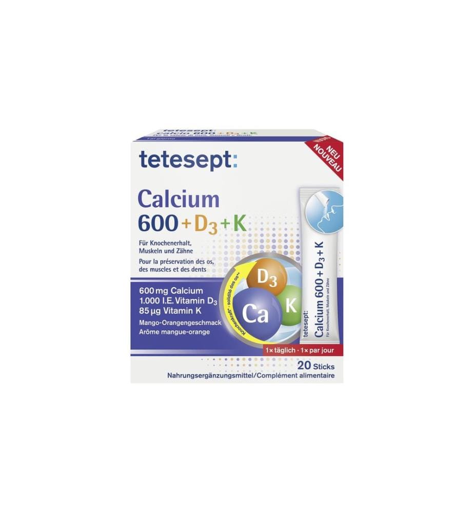 tetesept - Calcium 600 + D3 direct stick 20 pieces