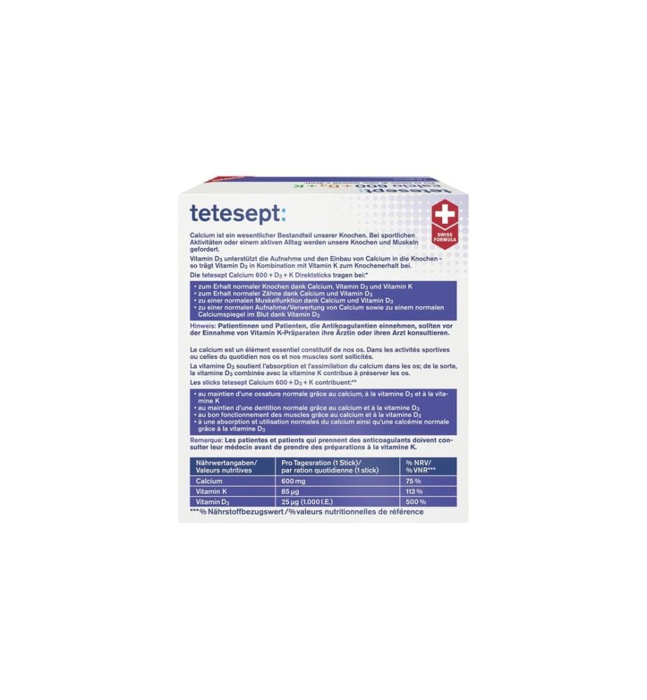 tetesept - Calcium 600 + D3 direct stick 20 pieces