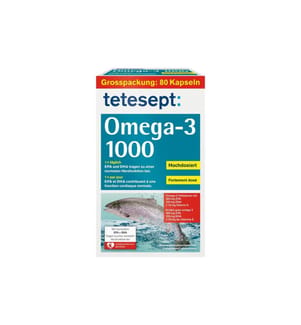 tetesept - Omega-3 Olio di salmone 1000 80 pezzi