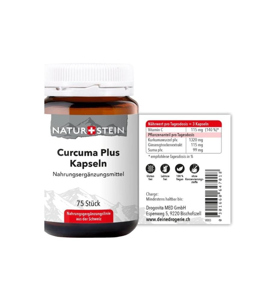 Naturstein - Curcuma plus 75 Kapseln