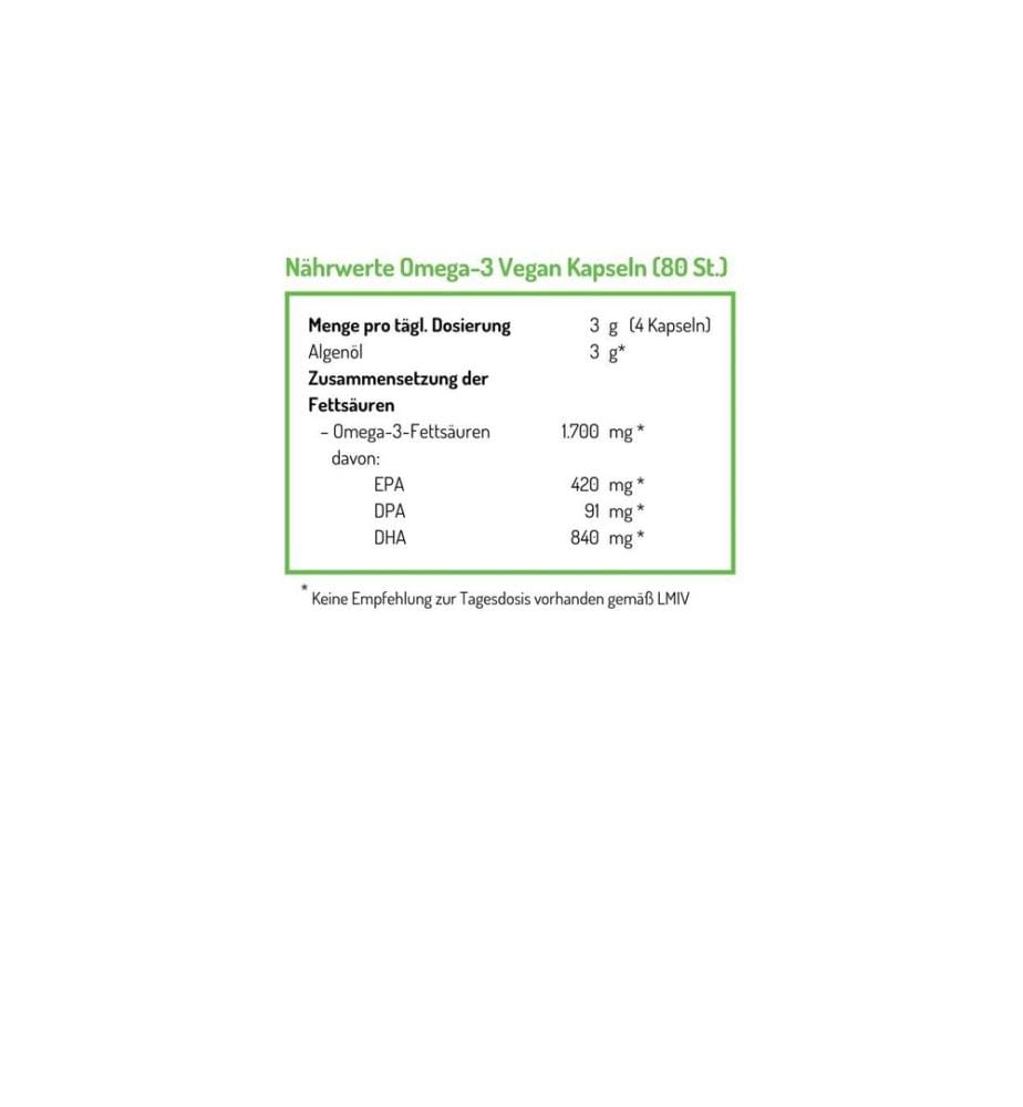 Norsan - Omega-3 vegano in capsule 80 pezzi